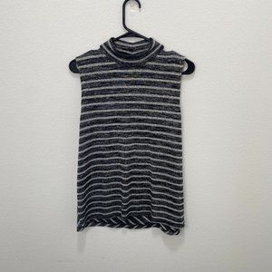rag & bone/Jean Thea Mock-Neck Striped Sleeveless Tank